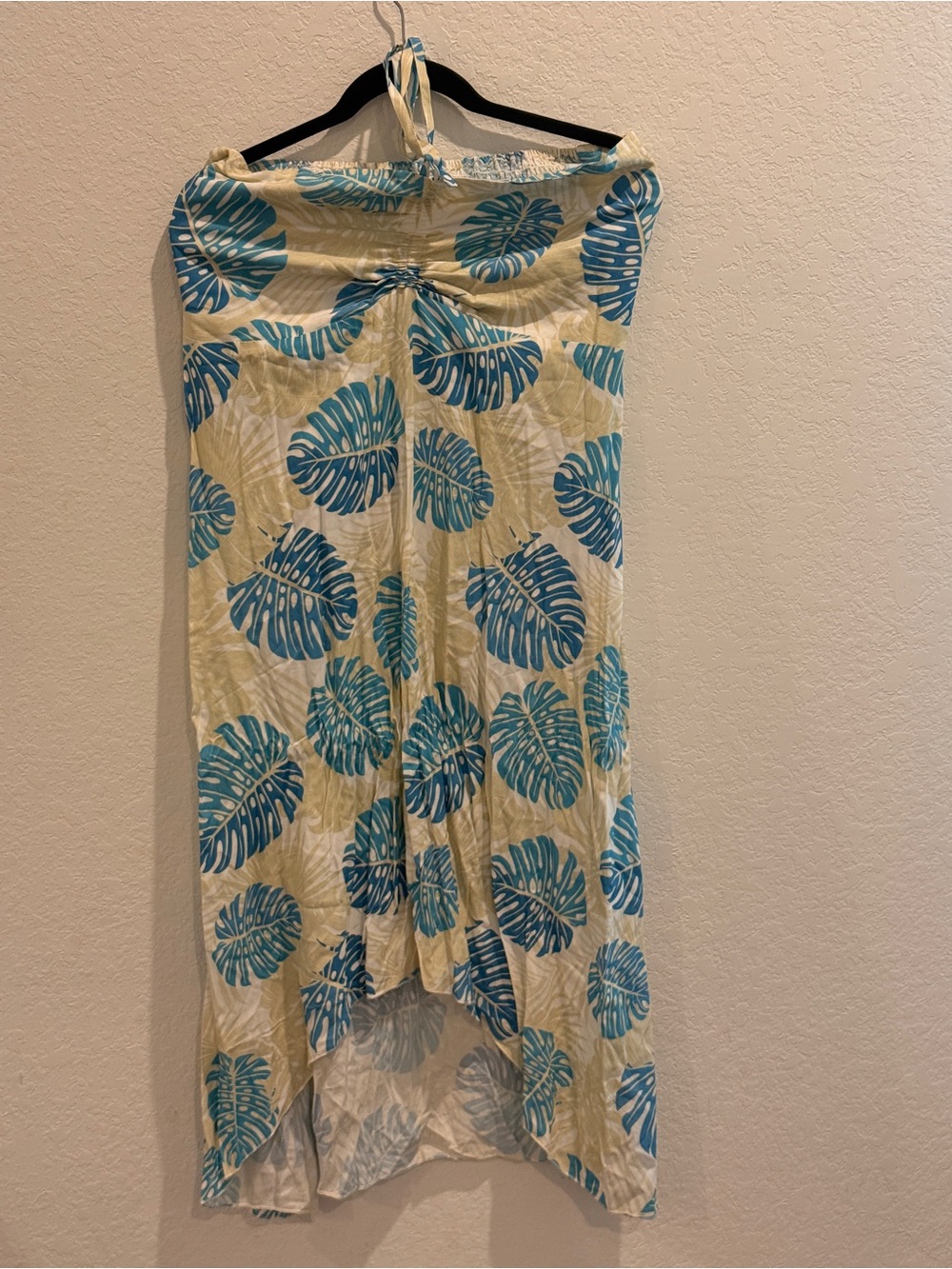 Hawaii Hangover Blue Leaf Print‎ Beach Skirt